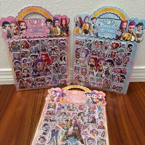 3 Kpop demon Hunter “puffy/3d” Sticker packs (each pack has 2 sheets)